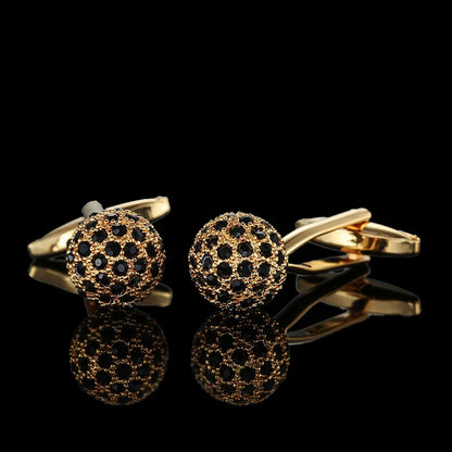 18K Gold-Plated Luxury Cufflinks Classic Style For Men's French Shirt