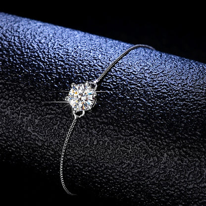 925 Sterling Silver 1 Carat Moissanite Diamond Bracelet