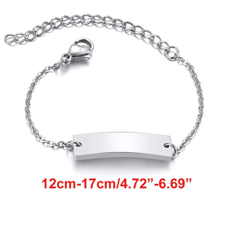 Custom Engraved Name and Birth Date Bracelet – Personalized Birthday Gift