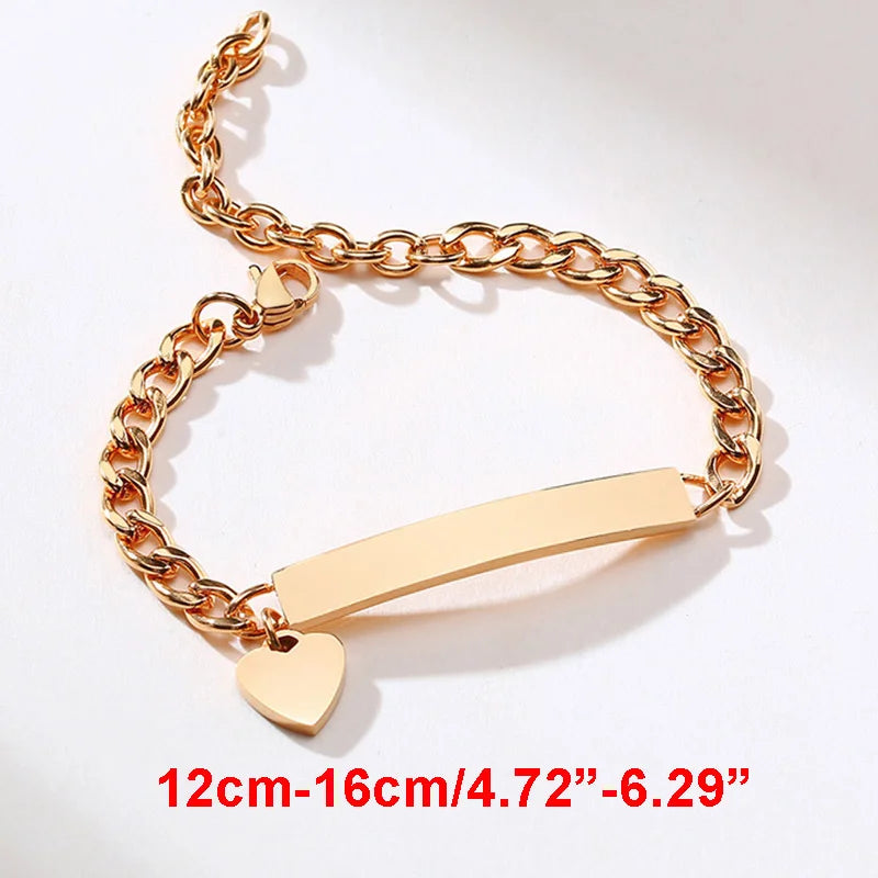 Custom Engraved Name and Birth Date Bracelet – Personalized Birthday Gift