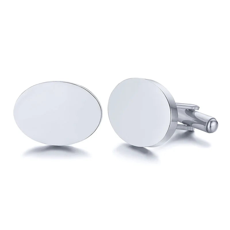 Personalized Men's Shirt Stainless Steel Cufflinks