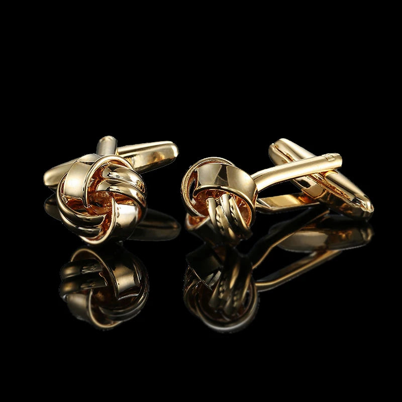 18K Gold-Plated Luxury Cufflinks Classic Style For Men's French Shirt