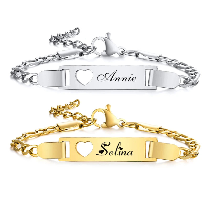 Custom Engraved Name and Birth Date Bracelet – Personalized Birthday Gift