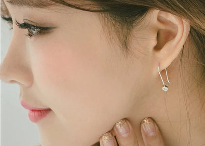 925 Sterling Silver Cubic Zirconia Dangle Earrings