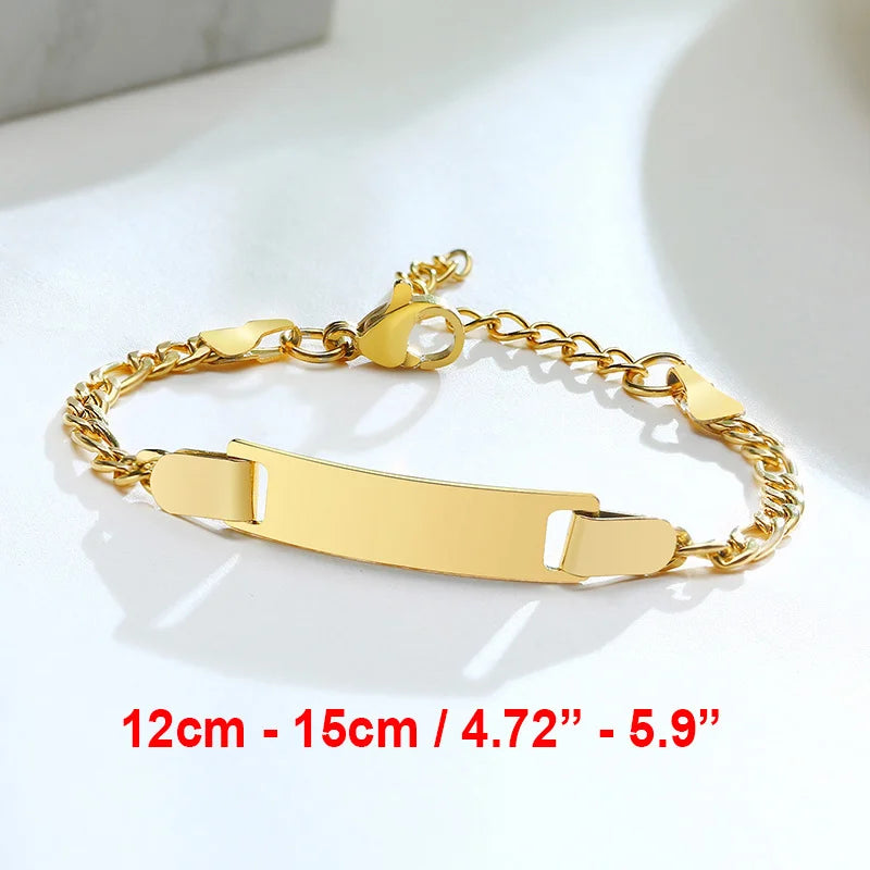 Custom Engraved Name and Birth Date Bracelet – Personalized Birthday Gift