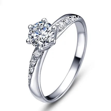 Hot-Selling 925 Sterling Silver Shiny Zircon Ring