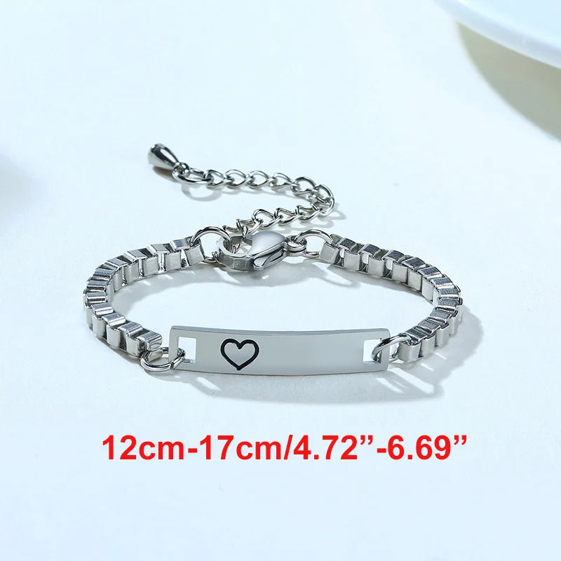 Custom Engraved Name and Birth Date Bracelet – Personalized Birthday Gift