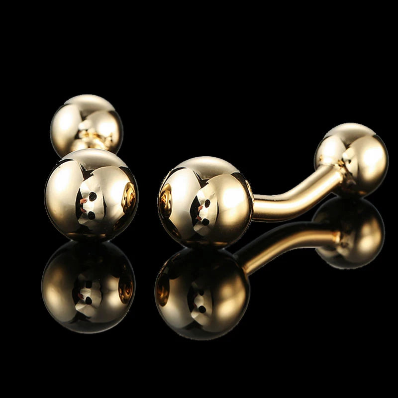 18K Gold-Plated Luxury Cufflinks Classic Style For Men's French Shirt