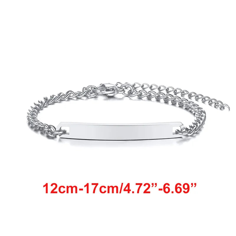Custom Engraved Name and Birth Date Bracelet – Personalized Birthday Gift