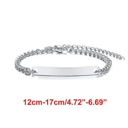 Custom Engraved Name and Birth Date Bracelet – Personalized Birthday Gift