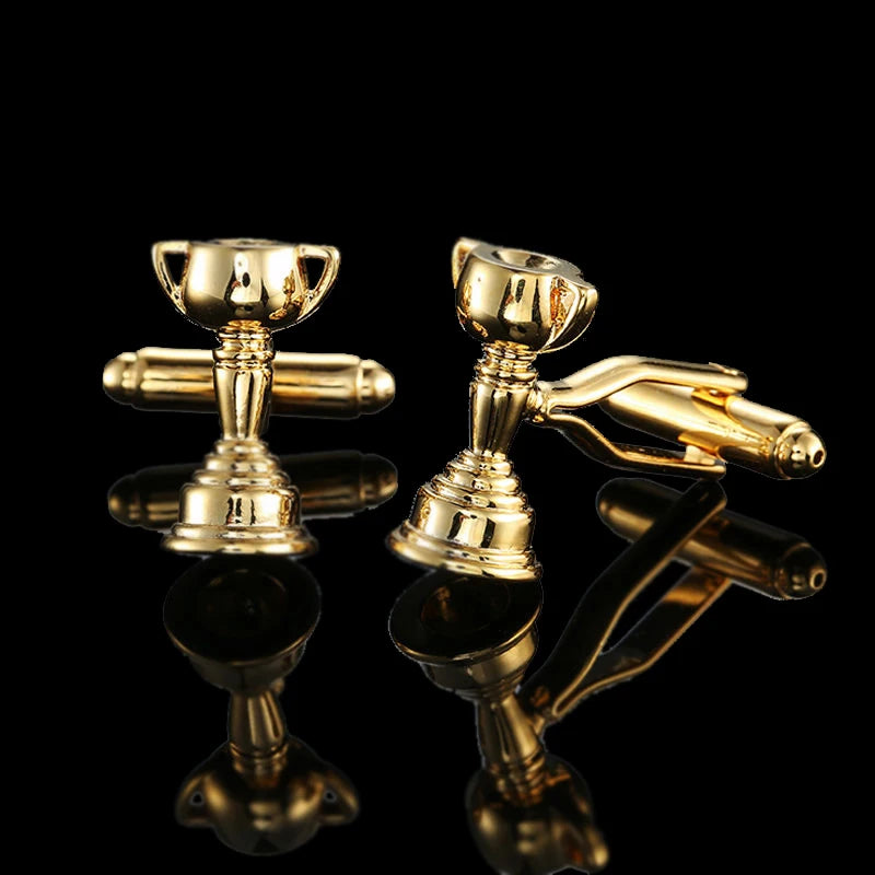 18K Gold-Plated Luxury Cufflinks Classic Style For Men's French Shirt