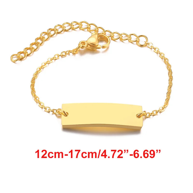 Custom Engraved Name and Birth Date Bracelet – Personalized Birthday Gift