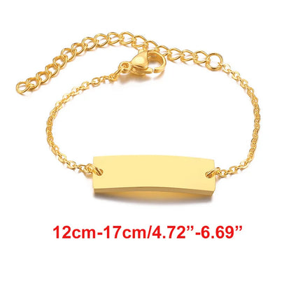 Custom Engraved Name and Birth Date Bracelet – Personalized Birthday Gift