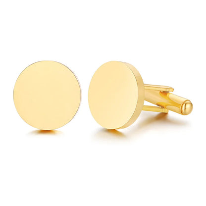 Personalized Men's Shirt Stainless Steel Cufflinks