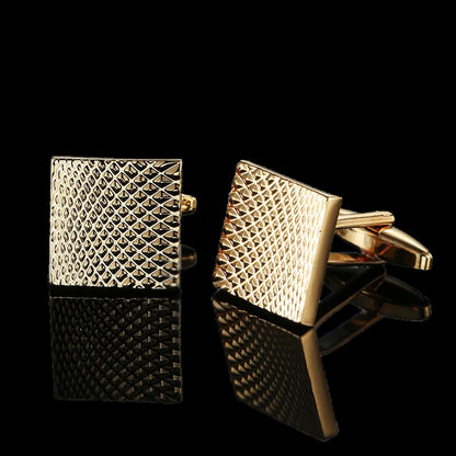 18K Gold-Plated Luxury Cufflinks Classic Style For Men's French Shirt