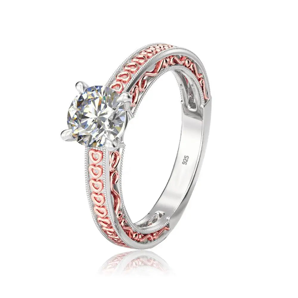 925 Sterling Silver 1.2ct Moissanite Wedding Ring