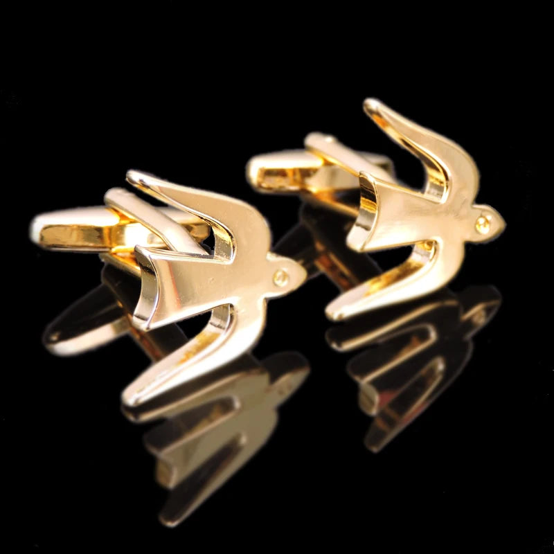 18K Gold-Plated Luxury Cufflinks Classic Style For Men's French Shirt