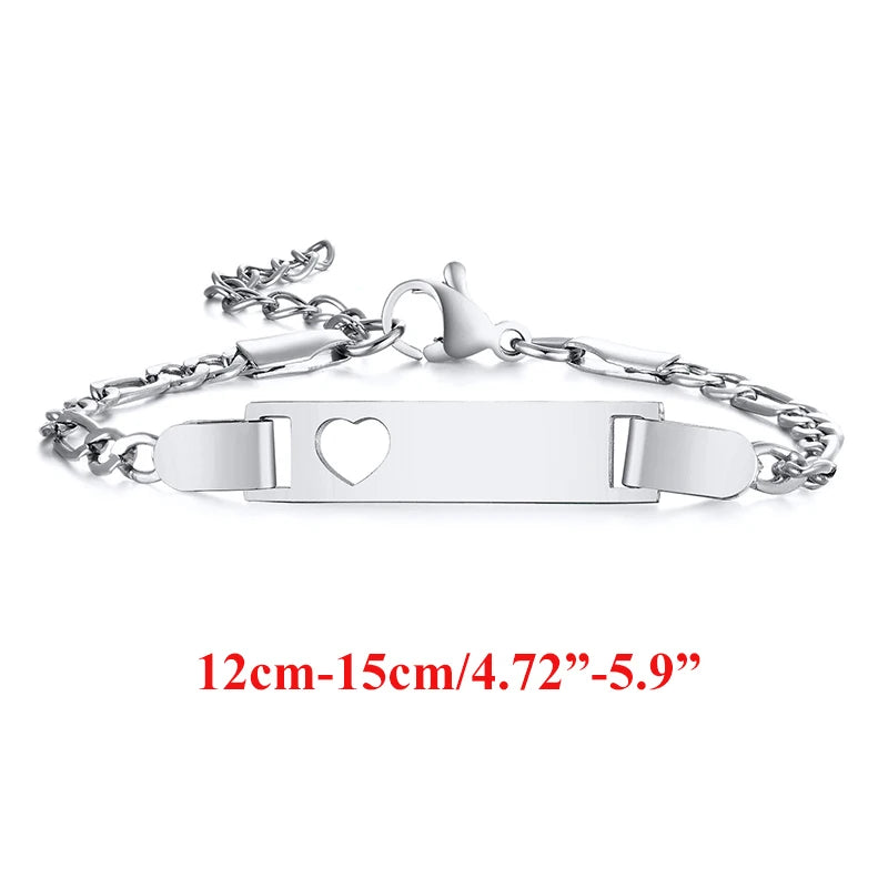 Custom Engraved Name and Birth Date Bracelet – Personalized Birthday Gift