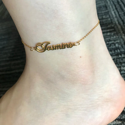 Unique Custom Name Anklet Stainless Steel Customized