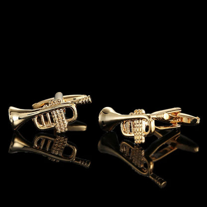 18K Gold-Plated Luxury Cufflinks Classic Style For Men's French Shirt