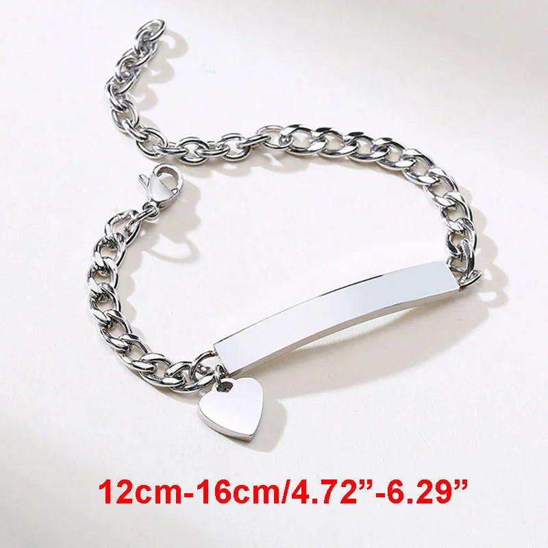 Custom Engraved Name and Birth Date Bracelet – Personalized Birthday Gift