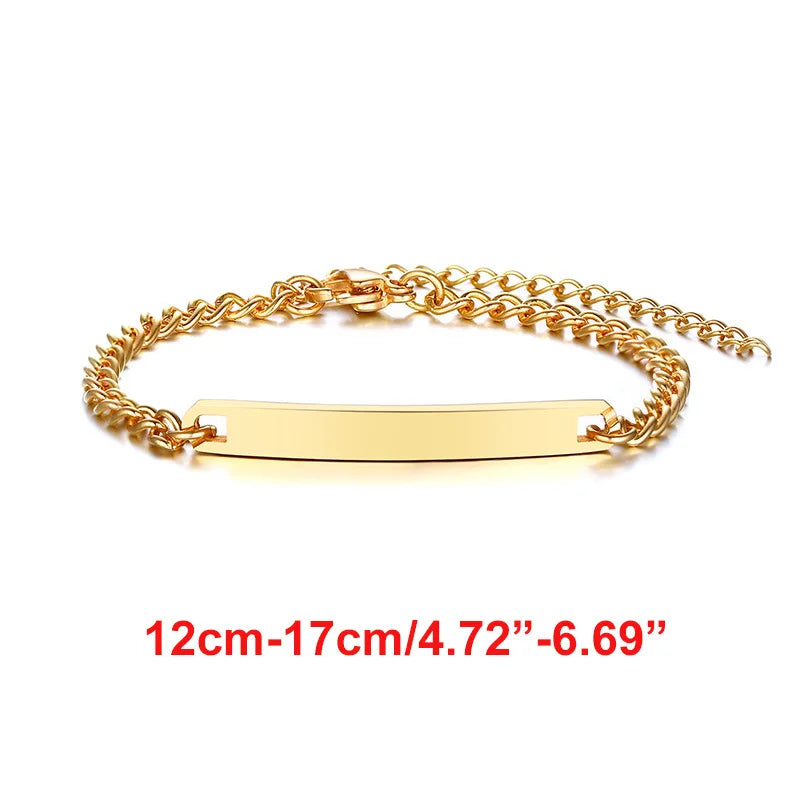 Custom Engraved Name and Birth Date Bracelet – Personalized Birthday Gift
