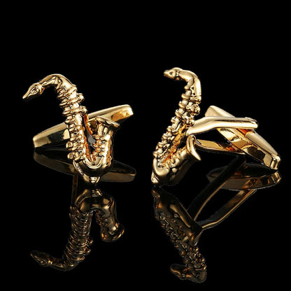 18K Gold-Plated Luxury Cufflinks Classic Style For Men's French Shirt