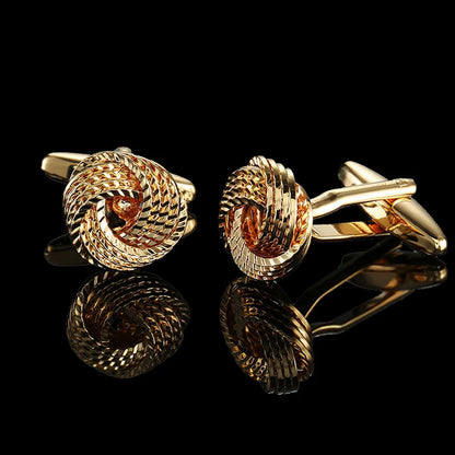 18K Gold-Plated Luxury Cufflinks Classic Style For Men's French Shirt
