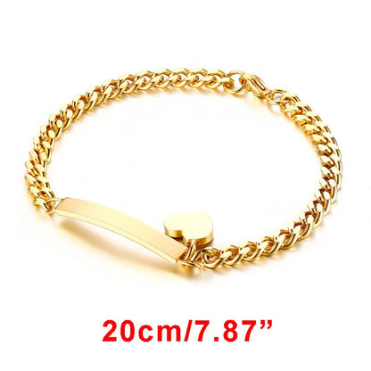 Custom Engraved Name and Birth Date Bracelet – Personalized Birthday Gift