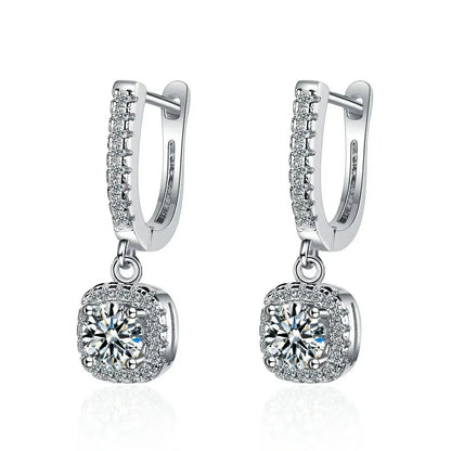 2 Carat Moissanite Hug Hoop Earrings