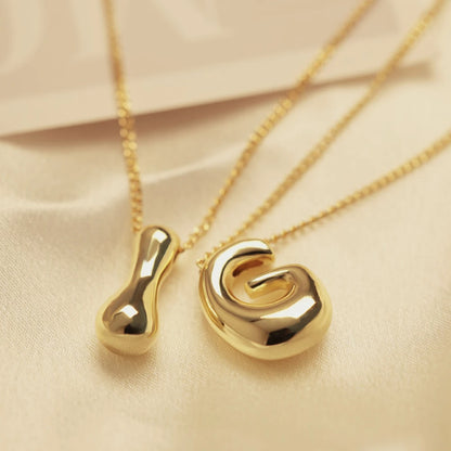 UNIQUEURA Initial Necklace Golden Color Stainless steel for Women