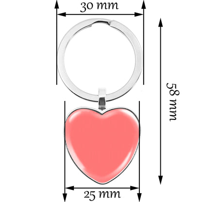 Personalized Custom Photo Heart Shape Keychain
