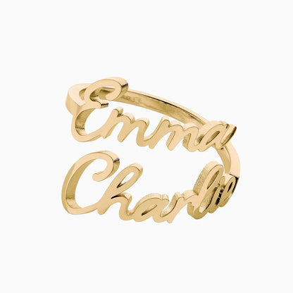 Valentine's Day Gift Personalized Customized Double Name Ring