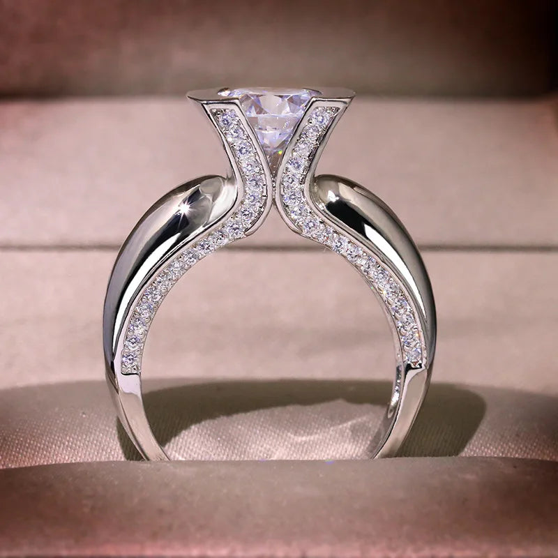 Vintage Love S925 Silver Ring for Women – Big Zircon Jewelry