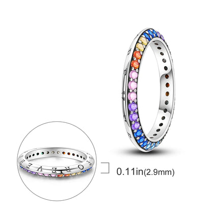 925 Silver Infinite Love Firefly Zircon Rings For Women