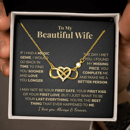 To My Beautiful Wife Soulmate – 925 Silver Heart Pendant Necklace Gift
