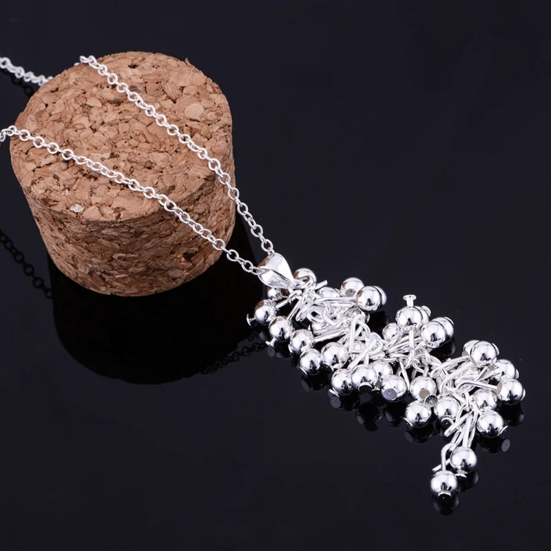 S925 Silver Jewelry Set Earrings Bracelet Ring Necklace