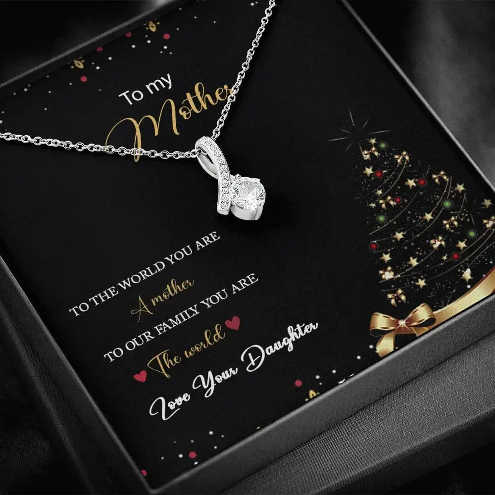 "To My Mom for Christmas" – Alluring Beauty Pendant Necklace Gift