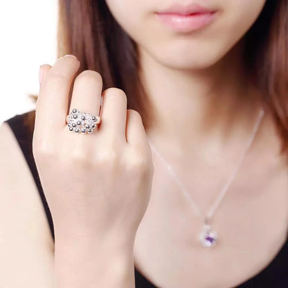 S925 Silver Jewelry Set Earrings Bracelet Ring Necklace