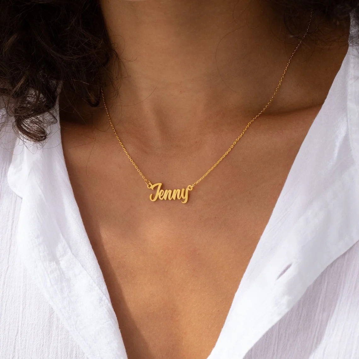 Uniqueura Custom Name Necklace for Women Personalised Cursive Design