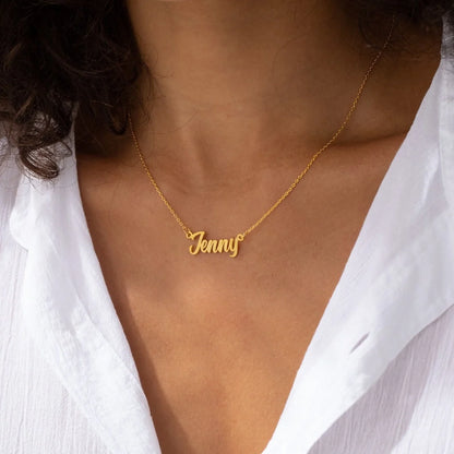 Uniqueura Custom Name Necklace for Women Personalised Cursive Design