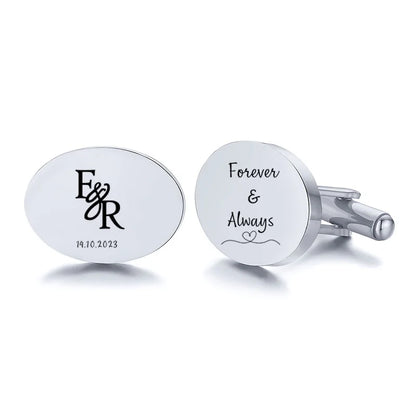 Personalized Men's Shirt Stainless Steel Cufflinks