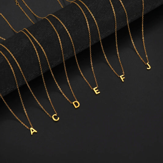 UNIQUEURA Minimalist Initial A-Z Letter Necklace for Women
