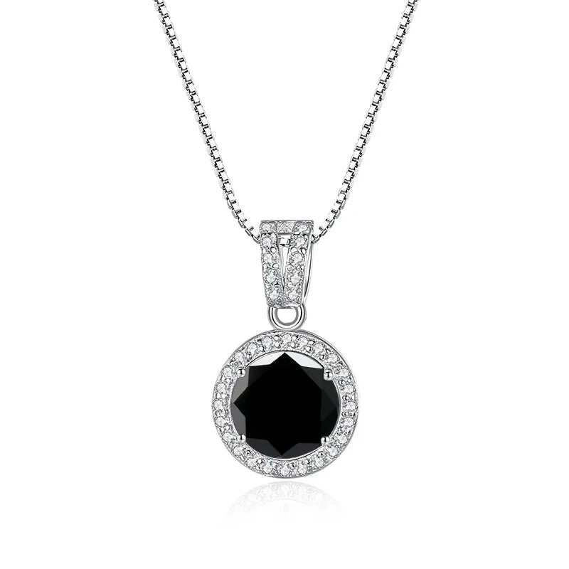 1 Carat Moissanite Diamond Pendant Necklaces For Women 925 Sterling Silver