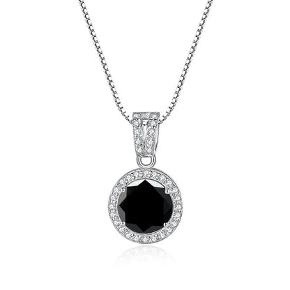 1 Carat Moissanite Diamond Pendant Necklaces For Women 925 Sterling Silver
