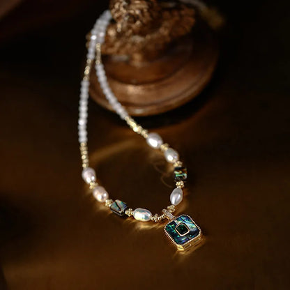 Luxury Freshwater Pearl Pendant Necklace 14K Gold Filled Jewelry