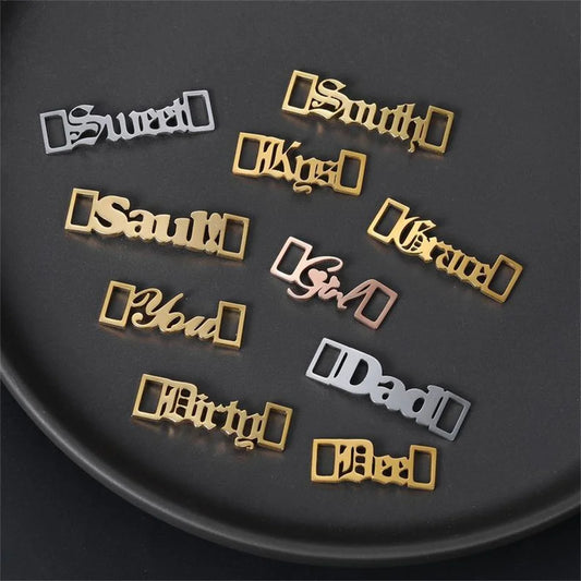 Personalized Name Stainless Steel Shoe Buckle