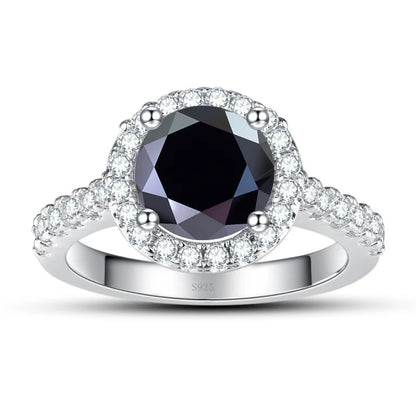 New Grey Color 1CT Moissanite Ladies Ring 925 Silver Jewerly