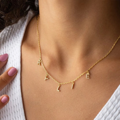 Personalized Letter Name Necklace Stainless Steel For Women