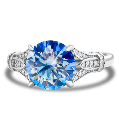 3ct Solitaire Moissanite Ring in 925 Sterling Silver for Women